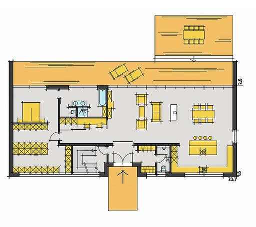 Fertighaus Fuchs von KorteHaus®, Cubushaus Grundriss 1