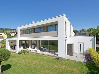 Fertighaus Füger von Korte Holzbau, Cubushaus Außenansicht 4