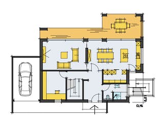 Fertighaus Füger von Korte Holzbau, Cubushaus Grundriss 1