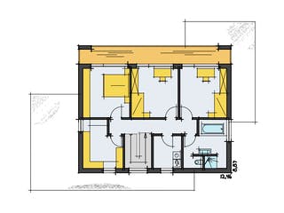 Fertighaus Füger von Korte Holzbau, Cubushaus Grundriss 2