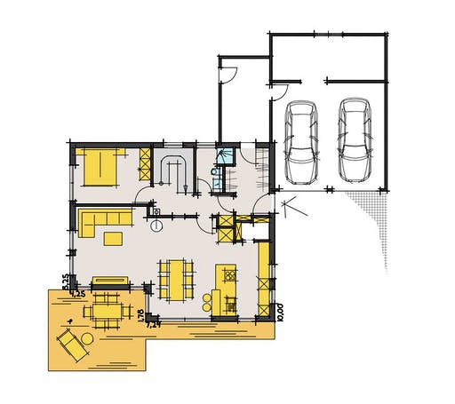 Fertighaus Geppert von KorteHaus®, Satteldach-Klassiker Grundriss 1