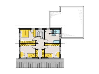 Fertighaus Geppert von Korte Holzbau, Satteldach-Klassiker Grundriss 2