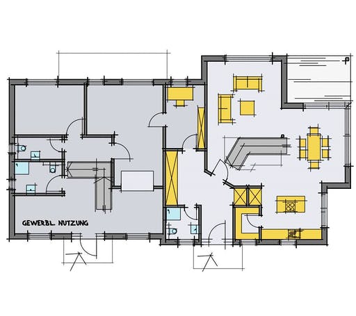 Fertighaus Golczuk von KorteHaus®, Pultdachhaus Grundriss 1