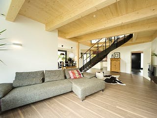 Fertighaus Golczuk von Korte Holzbau, Pultdachhaus Innenansicht 2