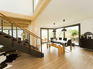 Fertighaus Golczuk von Korte Holzbau, Pultdachhaus Innenansicht 3