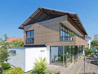 Fertighaus Kallenbach von Korte Holzbau, Satteldach-Klassiker Außenansicht 1