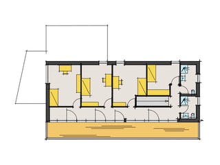 Fertighaus Kallenbach von Korte Holzbau, Satteldach-Klassiker Grundriss 2