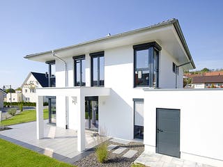 Fertighaus Mehnert von Korte Holzbau, Stadtvilla Außenansicht 3