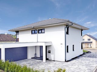 Fertighaus Mehnert von Korte Holzbau, Stadtvilla Außenansicht 4