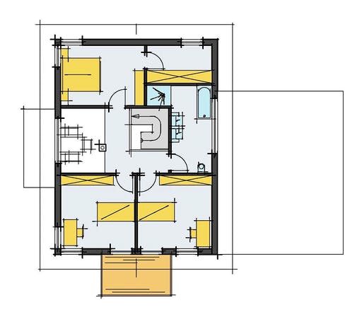 Fertighaus Mehnert von KorteHaus®, Stadtvilla Grundriss 2