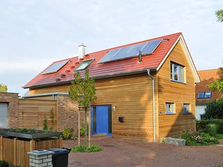 Fertighaus Schneider von Korte Holzbau, Satteldach-Klassiker Außenansicht 5