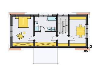 Fertighaus Schneider von Korte Holzbau, Satteldach-Klassiker Grundriss 2