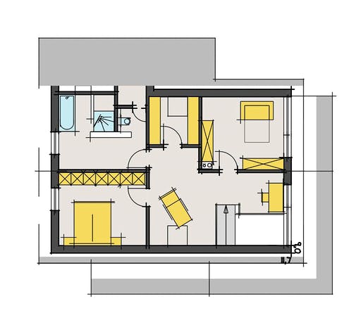 Fertighaus Scholz von KorteHaus®, Satteldach-Klassiker Grundriss 2