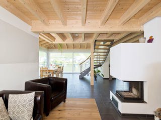 Fertighaus Scholz von Korte Holzbau, Satteldach-Klassiker Innenansicht 1