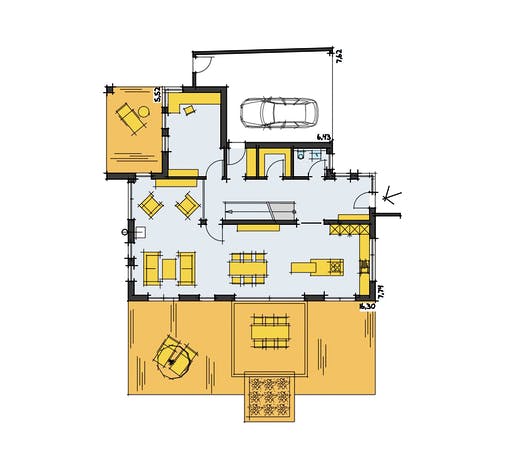 Fertighaus Thoman von KorteHaus®, Satteldach-Klassiker Grundriss 1