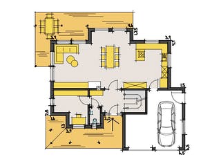 Fertighaus Todenhöfer von Korte Holzbau, Satteldach-Klassiker Grundriss 1