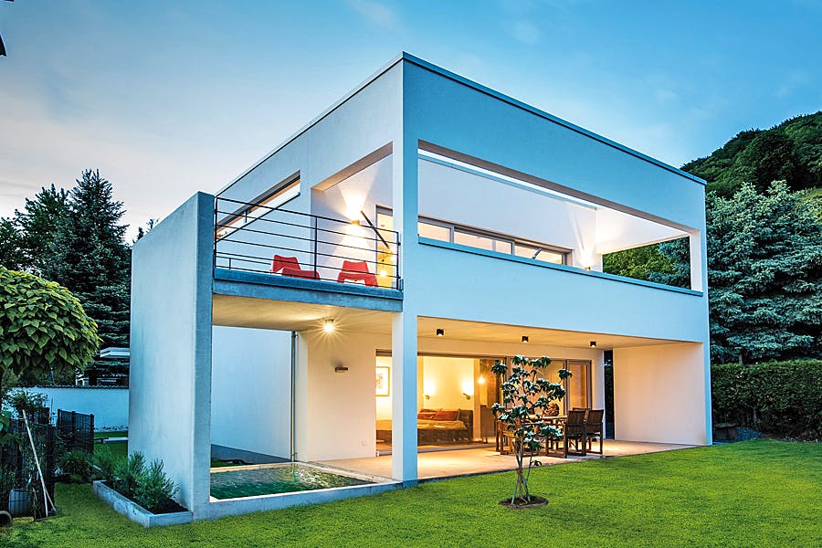 Massivhaus Freie Planung - Haus 1 von KOSIMA HAUS, Cubushaus Außenansicht 1