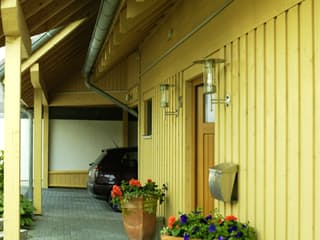 Fertighaus Kranich von Stommel Haus Schlüsselfertig ab 278000€, Blockhaus Außenansicht 19