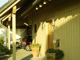 Fertighaus Kranich von Stommel Haus Schlüsselfertig ab 278000€, Blockhaus Außenansicht 20