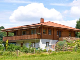 Blockhaus Krickenbach von Rems-Murr-Holzhaus Schlüsselfertig ab 262282€, Bungalow Außenansicht 2