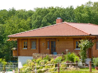 Blockhaus Krickenbach von Rems-Murr-Holzhaus Schlüsselfertig ab 262282€, Bungalow Außenansicht 3