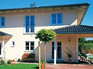 Fertighaus Krumbach von Regnauer Hausbau Schlüsselfertig ab 350200€, Stadtvilla Außenansicht 1