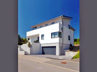 Fertighaus Kubistische Villa von Meisterstück-HAUS, Pultdachhaus Außenansicht 3