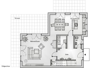 Massivhaus Kubus 25.17 von hebelHAUS Schlüsselfertig ab 360000€, Cubushaus Grundriss 1