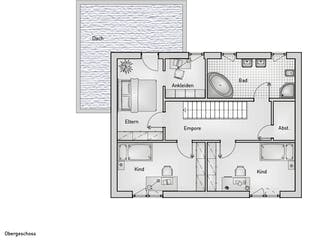 Massivhaus Kubus 25.18 von hebelHAUS Schlüsselfertig ab 370000€, Cubushaus Grundriss 2