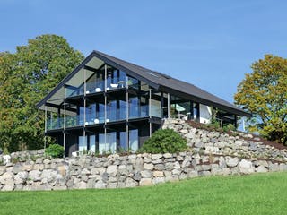 Fertighaus Kundenhaus Bad Laasphe von DAVINCI HAUS, Fachwerk Außenansicht 3