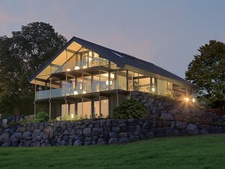 Fertighaus Kundenhaus Bad Laasphe von DAVINCI HAUS, Fachwerk Außenansicht 4