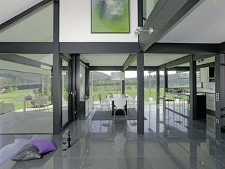 Fertighaus Kundenhaus Bad Laasphe von DAVINCI HAUS, Fachwerk Innenansicht 2