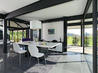 Fertighaus Kundenhaus Bad Laasphe von DAVINCI HAUS, Fachwerk Innenansicht 3