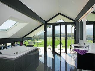 Fertighaus Kundenhaus Bad Laasphe von DAVINCI HAUS, Fachwerk Innenansicht 5