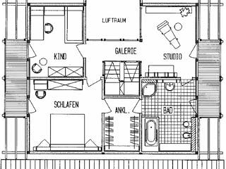 Fertighaus Kundenhaus Boers von DAVINCI HAUS, Fachwerk Grundriss 1