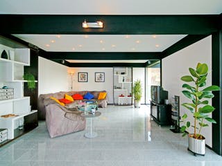 Fertighaus Kundenhaus Boers von DAVINCI HAUS, Fachwerk Innenansicht 1