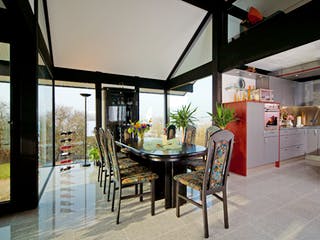 Fertighaus Kundenhaus Boers von DAVINCI HAUS, Fachwerk Innenansicht 2