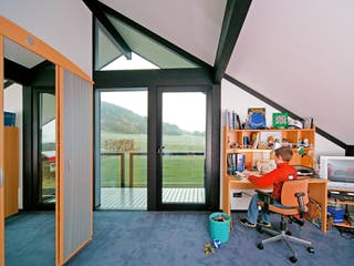 Fertighaus Kundenhaus Boers von DAVINCI HAUS, Fachwerk Innenansicht 4