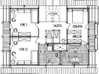 Fertighaus Kundenhaus Dr. Busch von DAVINCI HAUS, Fachwerk Grundriss 1