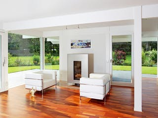 Fertighaus Kundenhaus Dr. Busch von DAVINCI HAUS, Fachwerk Innenansicht 1