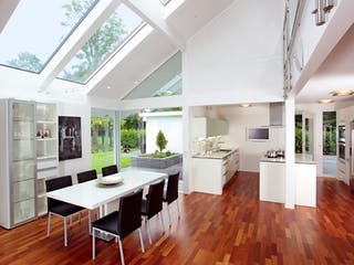 Fertighaus Kundenhaus Dr. Busch von DAVINCI HAUS, Fachwerk Innenansicht 3