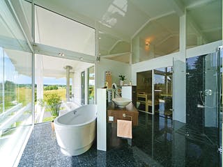 Fertighaus Kundenhaus Dr. Marenbach von DAVINCI HAUS, Fachwerk Innenansicht 5