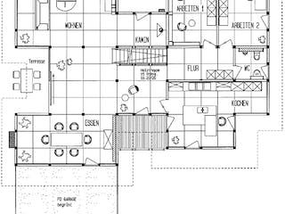 Fertighaus Kundenhaus Dr. Sutor von DAVINCI HAUS, Fachwerk Grundriss 2