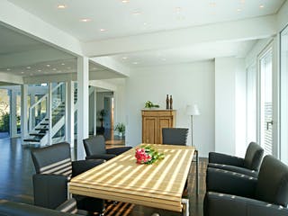 Fertighaus Kundenhaus Dr. Sutor von DAVINCI HAUS, Fachwerk Innenansicht 3