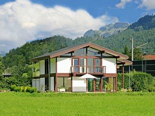 Fertighaus Kundenhaus Emberger-Koller von DAVINCI HAUS, Fachwerk Außenansicht 1