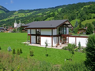 Fertighaus Kundenhaus Emberger-Koller von DAVINCI HAUS, Fachwerk Außenansicht 3