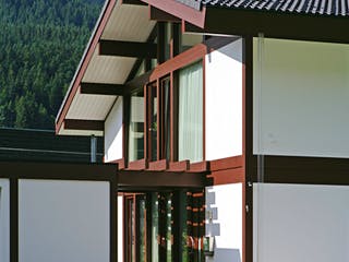 Fertighaus Kundenhaus Emberger-Koller von DAVINCI HAUS, Fachwerk Außenansicht 5