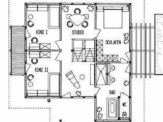 Fertighaus Kundenhaus Emberger-Koller von DAVINCI HAUS, Fachwerk Grundriss 1