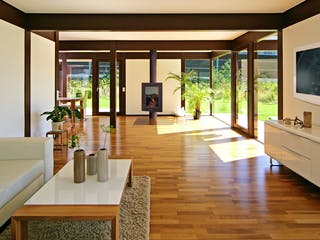 Fertighaus Kundenhaus Emberger-Koller von DAVINCI HAUS, Fachwerk Innenansicht 1