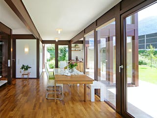 Fertighaus Kundenhaus Emberger-Koller von DAVINCI HAUS, Fachwerk Innenansicht 3